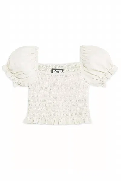 Katiejnyc Junior Marlee Top In Ivory In White