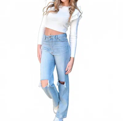 Katiejnyc Juniors Montana Jeans In Light Wash In Blue