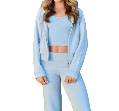 Katiejnyc Juniors Parker Zip Hoodie In Baby Blue
