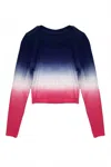 Katiejnyc Livi Dip Dye Ombre Tee In Eve Blue/vint Rose In Multi