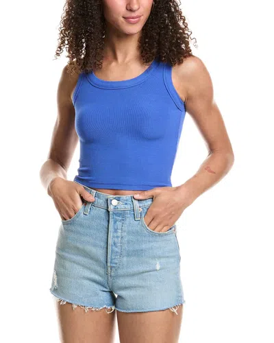 Katiejnyc Livi Longer Ribbed Crop Tank In Blue