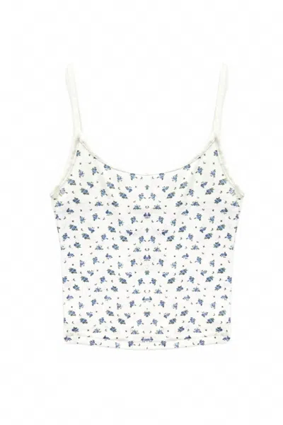 Katiejnyc Teen's Marina Cami In Baby Blue Ditsy In White