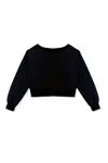 Katiejnyc Teen's Tristan Vintage Style Crop Top In Black In Black