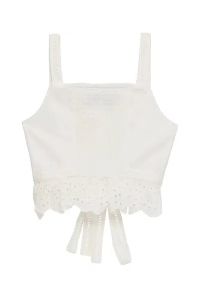 Katiejnyc Teen Waverly Eyelet Top In White