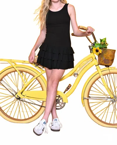 Katiejnyc Tween Brielle Tank Ruffle Dress In Black