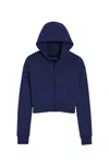 Katiejnyc Tween Dylan Zip Cropped Hoodie In Navy In Blue
