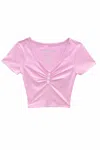 Katiejnyc Tween's Keely Babydoll Top In Baby Pink