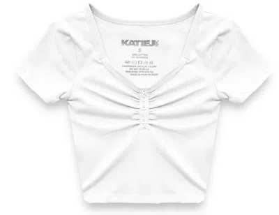 Katiejnyc Tween's Keely Babydoll Top In White