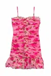 Katiejnyc Women's Bobbi Mesh Ruffle Dress In Pink In Multi