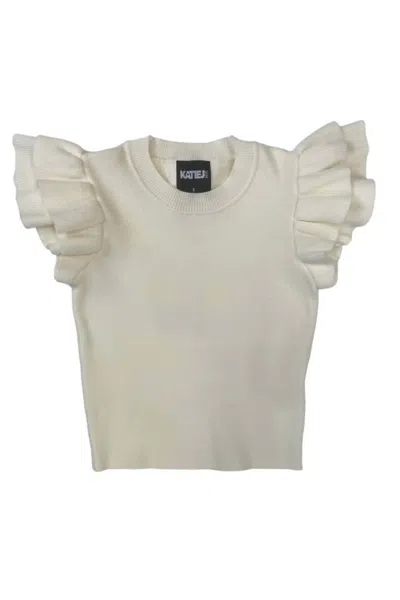 Katiejnyc Women's Isla Top In White In Neutral