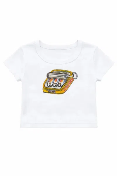 Katiejnyc Women's Junior Sardines Tee In White In Multi