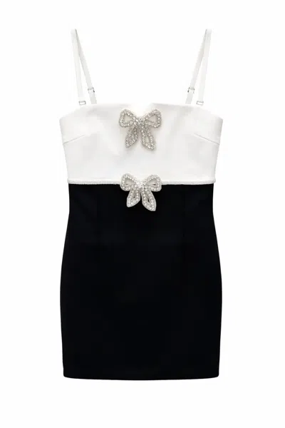 Katiejnyc Women's Teagan Dress In White And Black In Multi