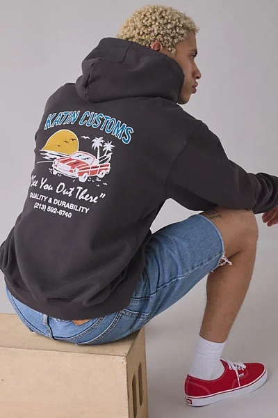 Katin Alamitos Graphic Hoodie Sweatshirt In Washed Black, Men's At Urban Outfitters