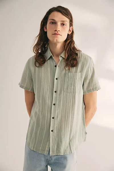 Katin Alan Short Sleeve Shirt Top In Desert Sage, Men's At Urban Outfitters