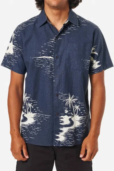 Katin Captain Short Sleeve Woven In Indigo In Multi