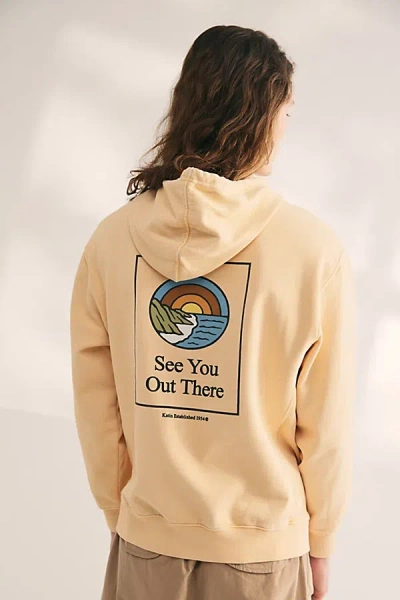 Katin Coastal Graphic Hoodie Sweatshirt In Yellow, Men's At Urban Outfitters