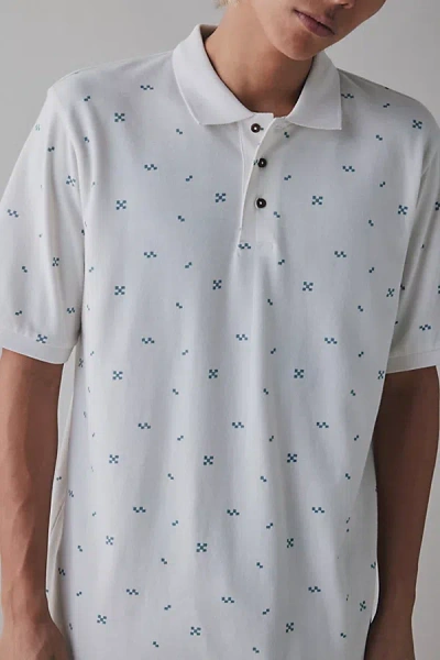 Katin Cube Cotton Pique Polo Shirt Top In Vapor Gray, Men's At Urban Outfitters