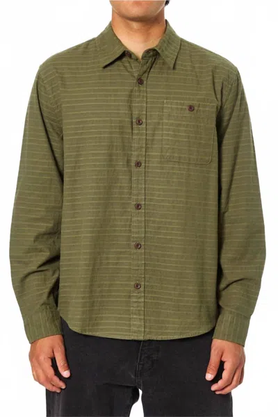 Katin Derek Flannel Shirt In Olive Night In Green