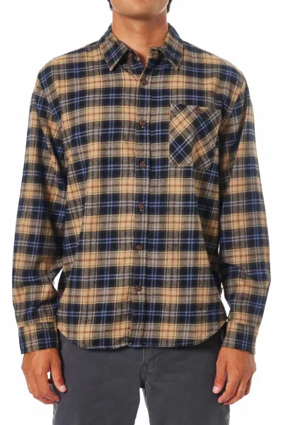 Katin Derek Flannel Shirt In Polar Navy In Multi
