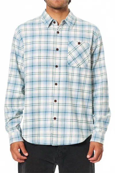 Katin Derek Long Sleeve Button Down Flannel In Vapor Gray In Multi