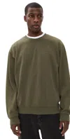 Katin Embroidered Crew Fleece Shadow In Green