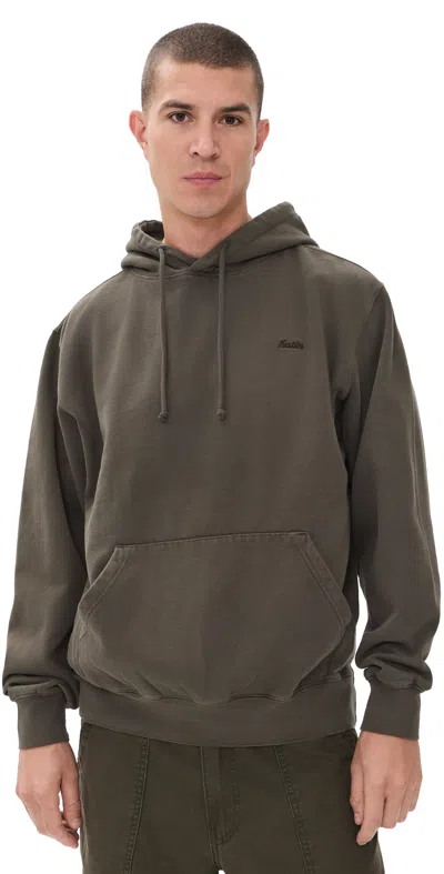 Katin Embroidered Fleece Hoodie Lead Vintage Wash
