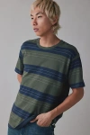 Katin Greg Stripe Pattern Cotton Tee In Thyme, Men's At Urban Outfitters