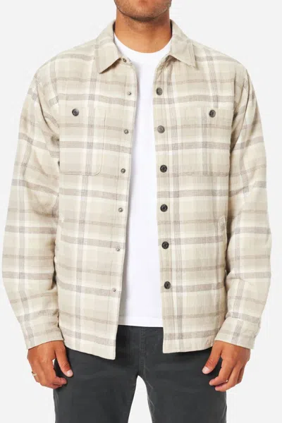 Katin Harold Sherpa Lined Shacket In Pelican In Multi