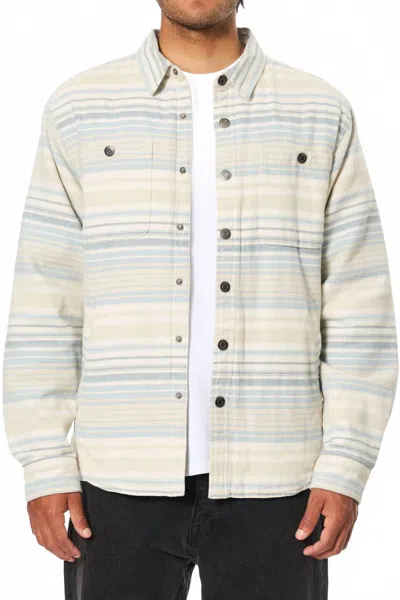 Katin Harold Stripe Jacket In Dusty Blue In Multi