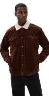 Katin Harris Corduroy Jacket Mahogany In Red