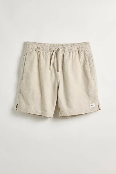 Katin Isaiah Linen Local Short In Light Grey, Men's At Urban Outfitters