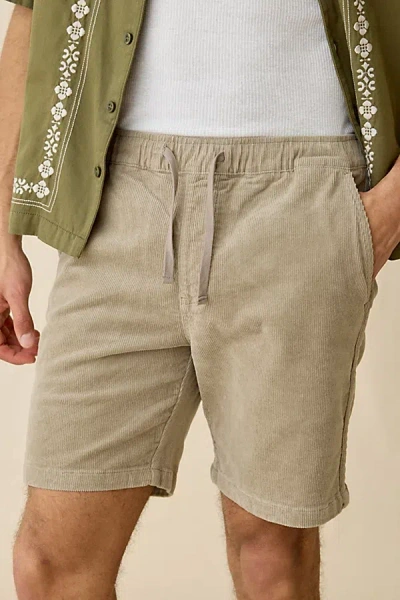 Katin Kord Patio Short In Khaki, Men's At Urban Outfitters In Neutral