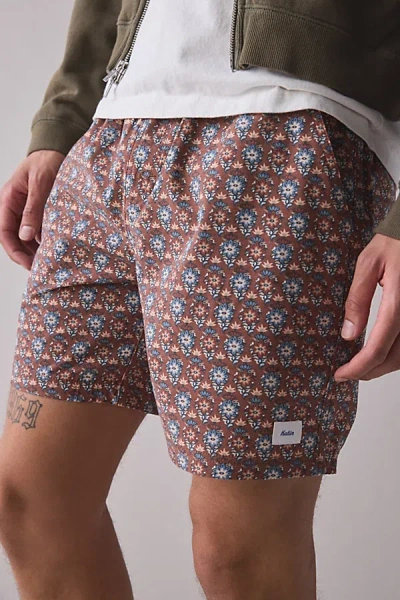 Katin Patterned Swim Short In Red, Men's At Urban Outfitters