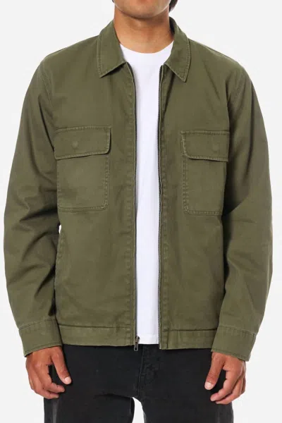 Katin Petrol Flannel Jacket In Olive Night In Green