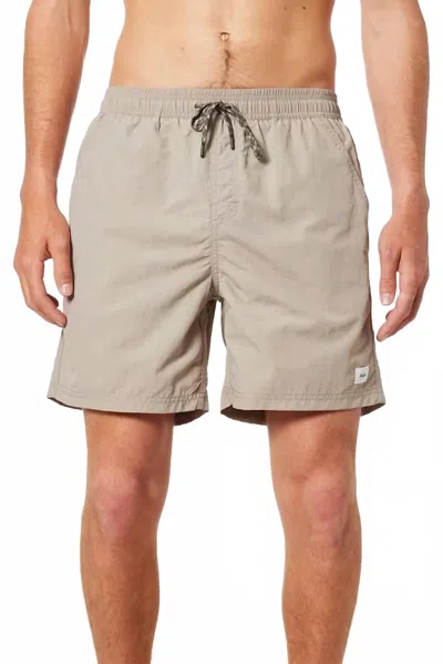 Katin Poolside Nylon Volley Shorts In Khaki In Green