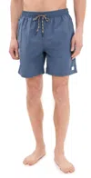 Katin Poolside Volley Swim Trunks Washed Blue In Washed Blue