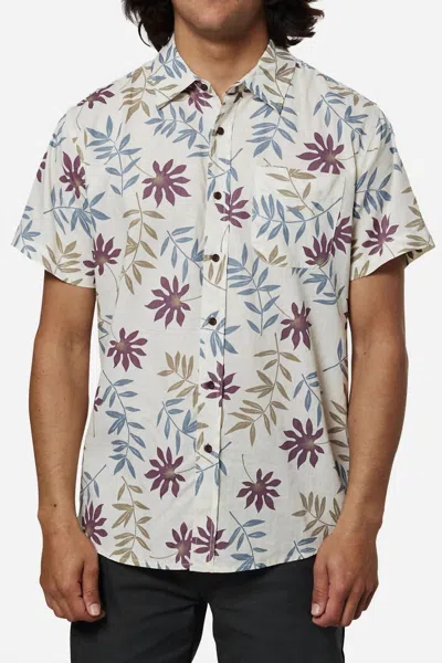 Katin Rockaway Short Sleeve Woven Shirt In Vintage White In Neutral
