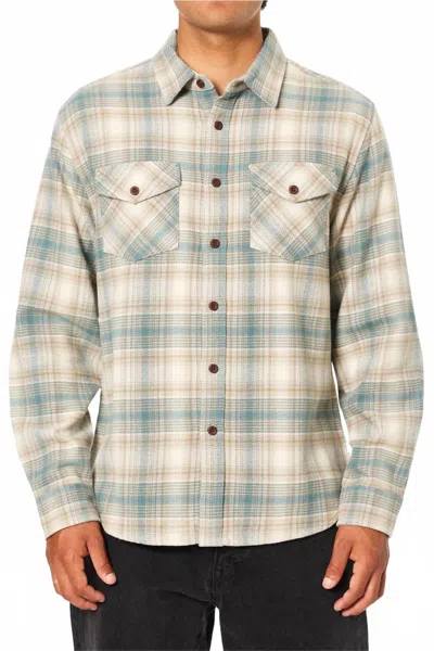 Katin Sierra Flannel Shirt In Atlantic Green In Multi