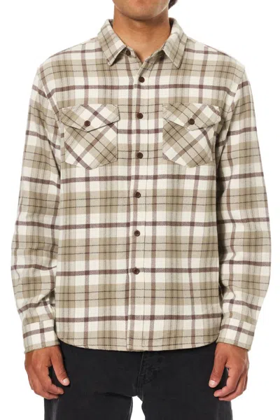 Katin Sierra Flannel Shirt In Vintage Khaki In Multi