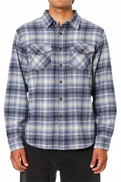 Katin Sierra Flannel Shirt In Washed Blue