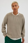 Katin Swell Knit Crew Neck Sweater In Light Grey, Men's At Urban Outfitters