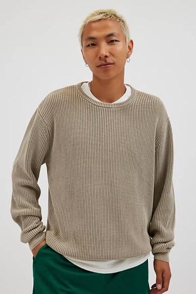 Katin Swell Knit Crew Neck Sweater In Light Grey, Men's At Urban Outfitters