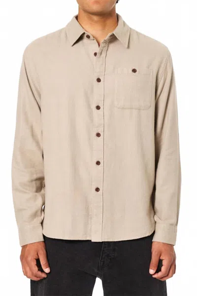 Katin Twiller Flannel Long Sleeve Shirt In Birch In Neutral
