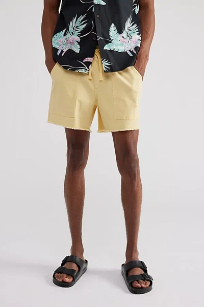 Katin Uo Exclusive Cutoff Trail Short In Sun Yellow Wash, Men's At Urban Outfitters