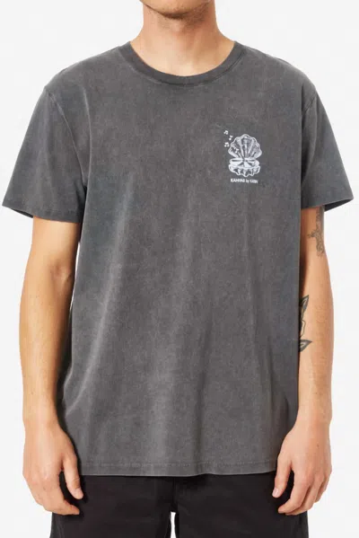 Katin Vibrations Tee In Black Sand Wash In Gray