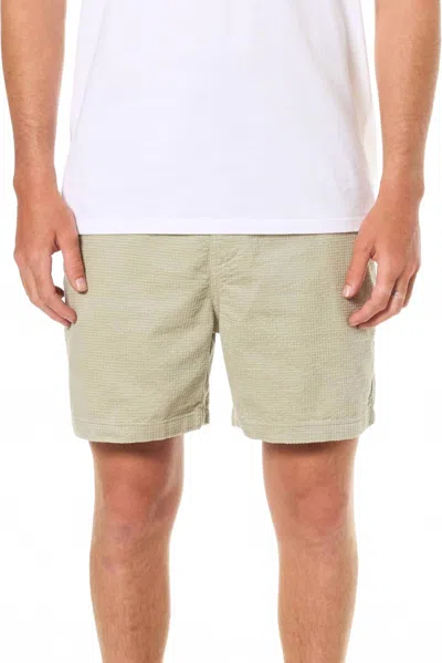 Katin Ward Corduroy Short In Mineral Gray In Green