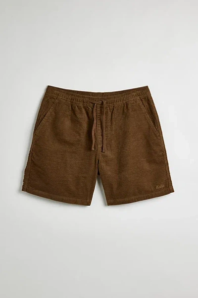 Katin Ward Waffle Cord Short In Coffee, Men's At Urban Outfitters