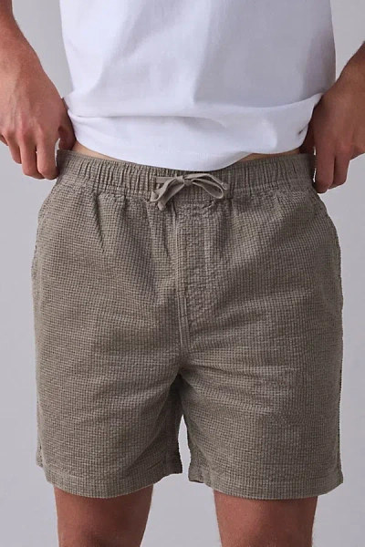 Katin Ward Waffle Cord Shorts In Moss, Men's At Urban Outfitters In Gray