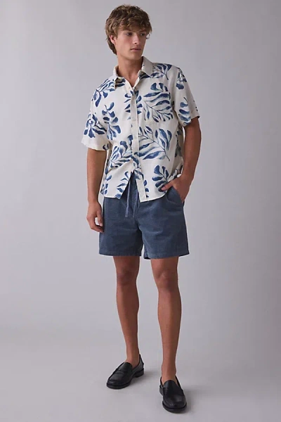 Katin Ward Waffle Cord Shorts In Tempest Blue, Men's At Urban Outfitters