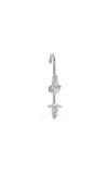 Katkim 18k White Gold Allora Petite Single Ear Pin In White